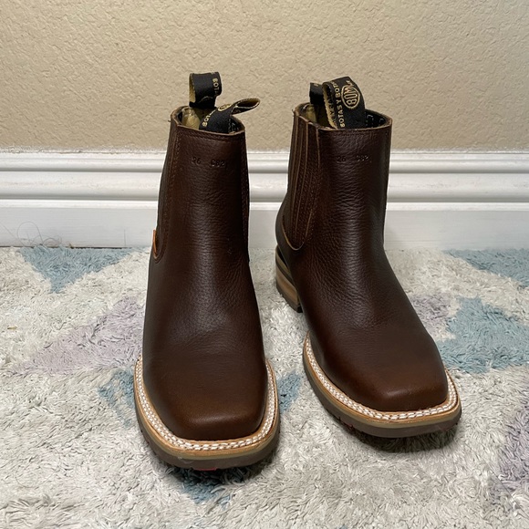 Western rodeó boot square toe - Picture 2 of 5